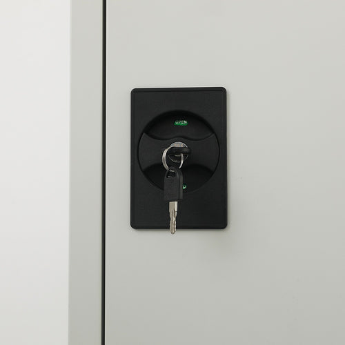 Single Door Metal Locker Cabinet - Grey without Legs