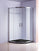 100 x 100cm Rounded Sliding 6mm Curved Shower Screen with Base in Chrome with Black Base