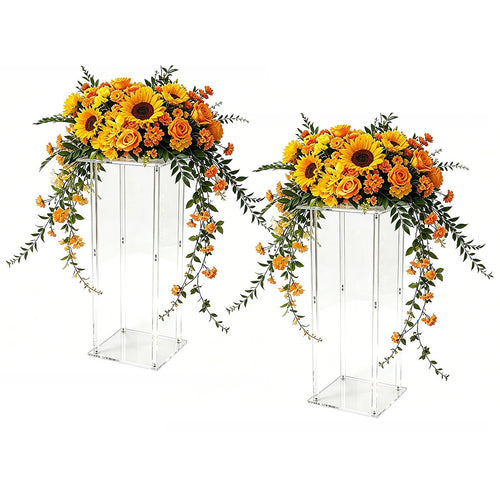 2 Pack 80cm Acrylic Flower Stand Wedding Display Centrepiece