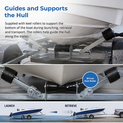 Boat Trailer Keel Roller Adjustable Bottom Support Bracket 800kg