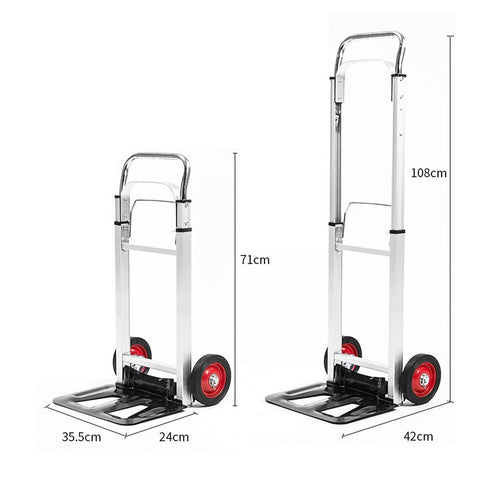 Aluminium Folding Hand Truck Trolley – Heavy Duty 180kg Dolly Cart