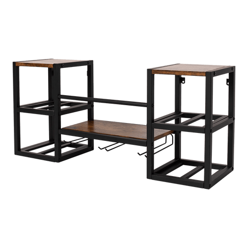 Wall Mounted Wine Rack 3 Stem Glass Holder Storage Organiser