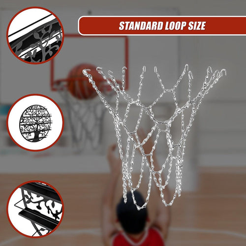 Heavy Duty Metal Pro Basketball Net Highly Durable Chain