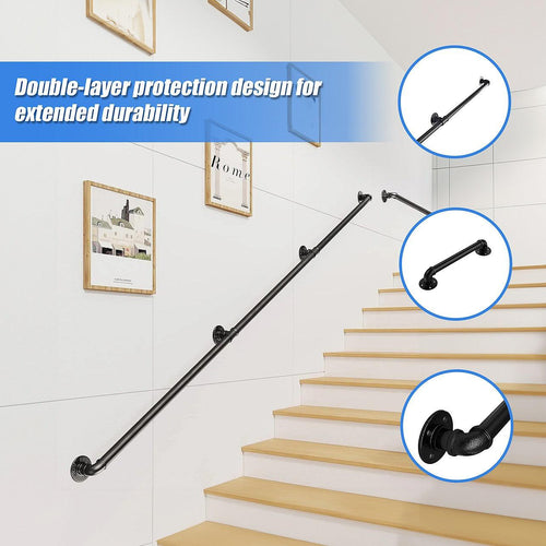 3m Handrail Stair Rail Grab Balustrade Staircase Banister + Installation Kit