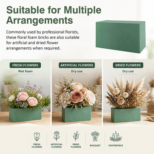 20 Pack Wet Floral Foam Bricks Fresh Flower Foam Blocks