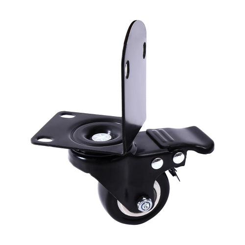 Side Mount Caster Wheels L-Shaped Heavy Duty PVC Set of 4