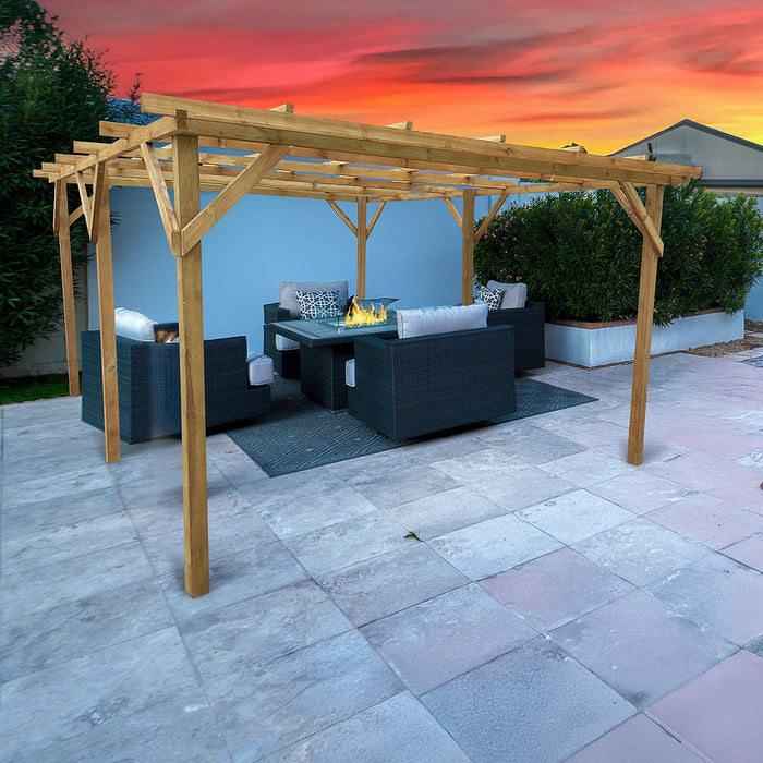 Wooden Pergola Gazebo Shed - 4x3m