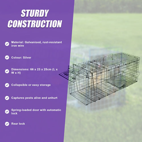 Trap Humane Possum Cage Live Animal Safe Catch Rabbit Cat Hare Fox Bird