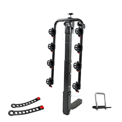 Premium 4-Bike Carrier Rack Hitch Mount Swing Down Bicycle Rack W/ 2" Receiver