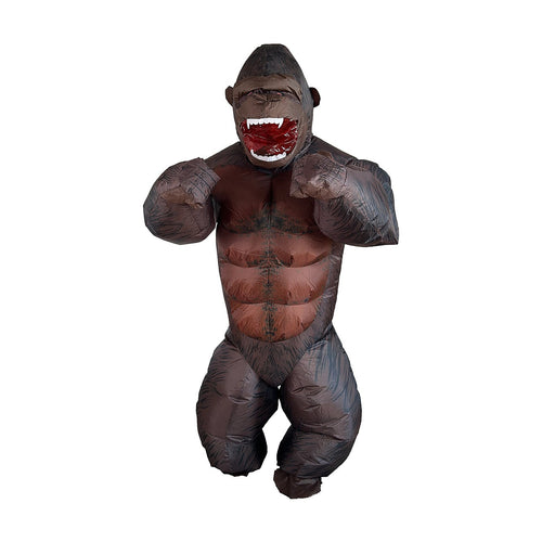 Adult Inflatable Gorilla Costume King Kong Ape Blow Up Halloween Fancy Dress Suit