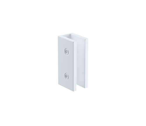 90x90cm Corner Frameless Shower Screen with White Wall U-Brackets and Brass Hinges, Square Double Pull Handle