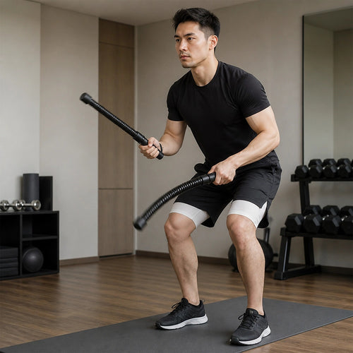 Battle Rope Trainer Spring Exercise Bar Cordless Resistance Workout Tool