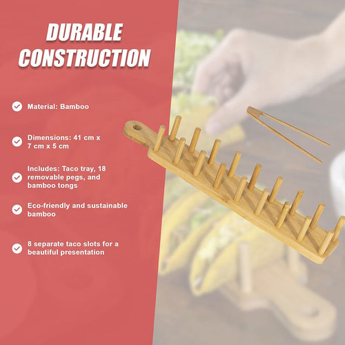 Taco Tray Holder Food Charcuterie Kitchen Gift  
