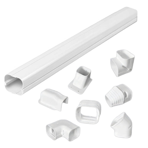 3" 17.6Ft Mini Split Line Set Cover Kit PVC for Air Conditioner Installation