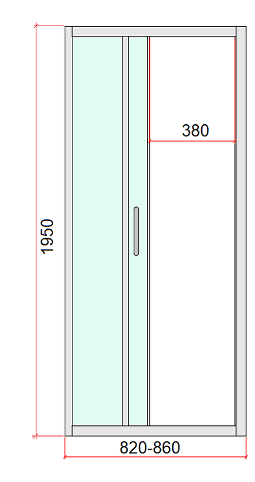 40mm Adjustable Contemporary Chrome Corner Sliding Shower Screen - 86x101cm