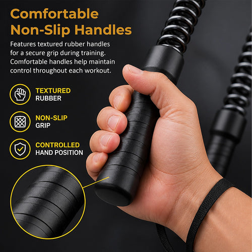 Battle Rope Trainer Spring Exercise Bar Cordless Resistance Workout Tool