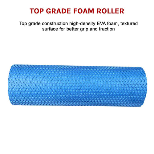 45 x 15cm Physio Yoga Pilates Foam Roller - Blue