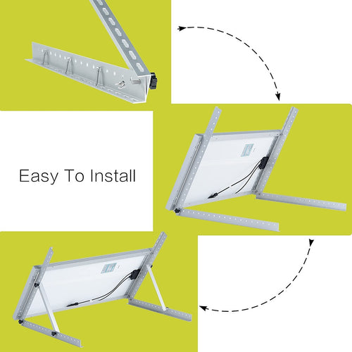 71cm Solar Panel RV Tilt Mount Brackets Roof Flat Surface