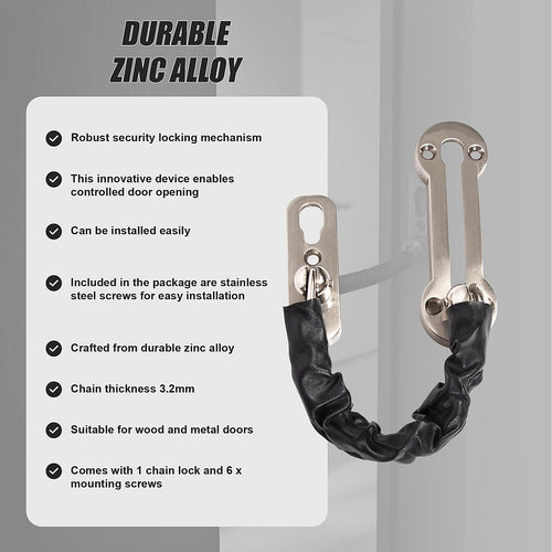 Door Chain Lock Anti-Theft Security Guard Bolt Latch