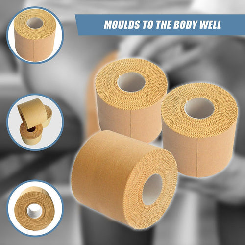 Premium Rigid Sports Strapping Tape - 3 Rolls of 50mm
