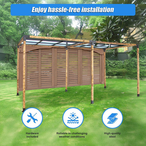 Roof Pergola Gazebo Shed Matte Black Steel Double Brackets DIY Kits