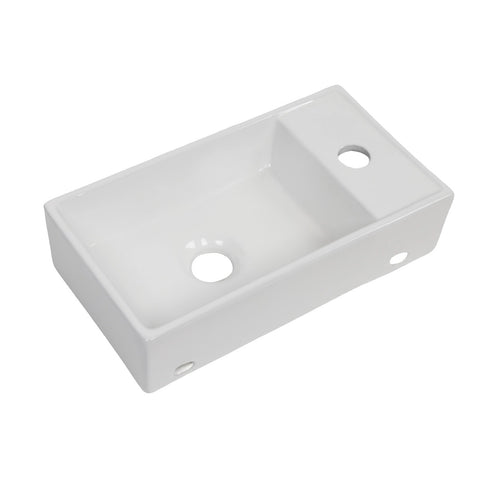Wall Hung Hand Wash Basin – Small Ceramic Sink for Cloakroom, Toilet & Compact Bathrooms