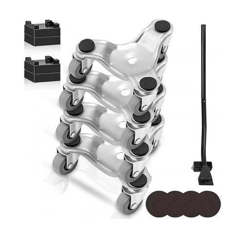 4 X All-purpose Dolly Metal Heavy Duty Furniture Mover Slider Set 