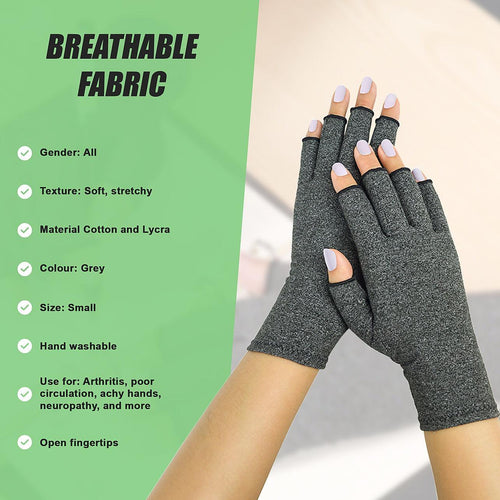 Arthritis Gloves Compression Joint Finger Hand Wrist Support Brace - Small