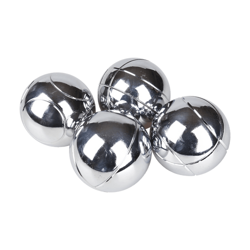 Deluxe Boules Bocce 8 Alloy Ball Set with Wood Case