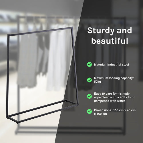 Commercial Clothing Garment Rack Retail Shop Black