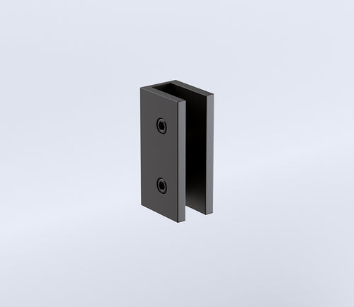 90cm Frameless Wall-to-Wall Shower Screen with Black Brackets & Brass Hinges – Wall U-Brackets