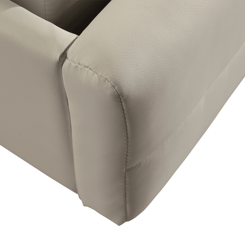 King White PU Leather Deluxe Bed Frame