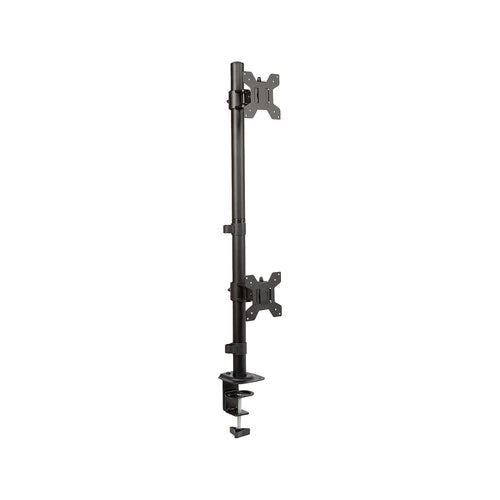 Dual Monitor Stand Steel Desk Mount for 13-27 Inch Screens with Adjustable Arms VESA 75/100mm Black