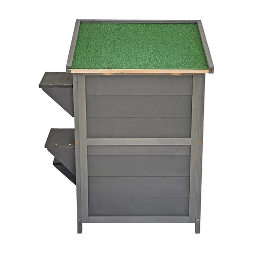 2-Story Wooden Cat House – Weatherproof Indoor/Outdoor Pet Shelter with Bitumen Roof