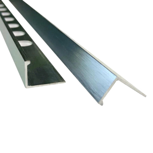 10 x Tile Trim Heavy Duty L Shaped Edge Polished Aluminium  10mm 