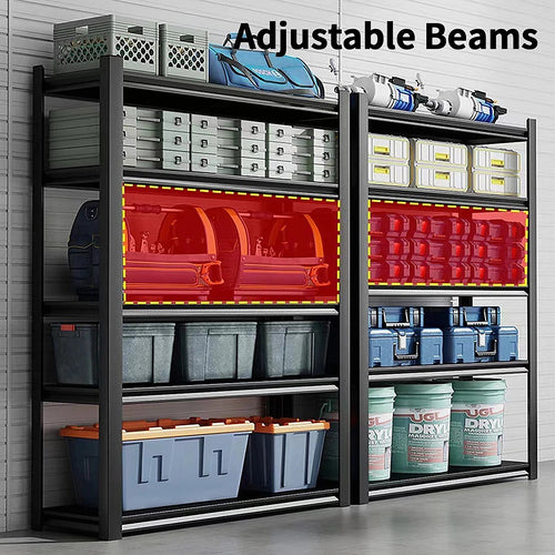 120x40x183cm Metal Garage Shelving Rack – Heavy-Duty Steel Storage