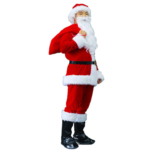 Adult Santa Costume Professional Suit Large with Complete Accessories Set