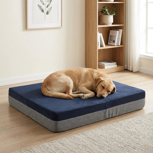 Memory Foam Dog Bed 15cm – Thick Large Orthopedic Waterproof Pet Bed for Comfort & Support