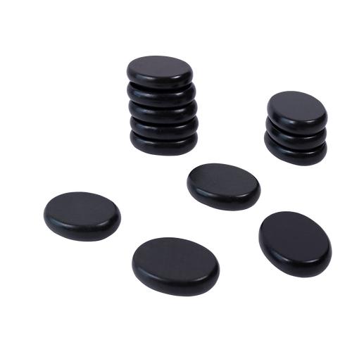 12-Piece Hot Massage Stone Set – Natural Basalt Stones for Spa, Stress Relief & Relaxation Therapy