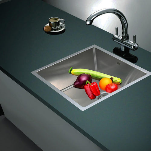 490x440mm Stainless Steel Handmade 1.2mm Sink with Waste in Stainless Steel 304 Finish