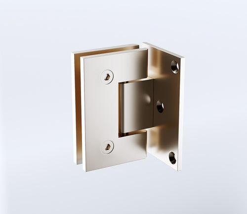90cm Frameless Swing Bath Screen with Brushed Nickel Hardware
