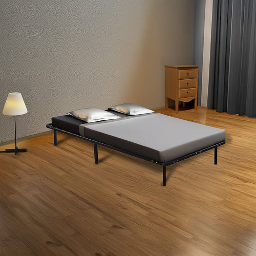 King Single Metal Bed Base with Slats – Heavy-Duty Steel Frame