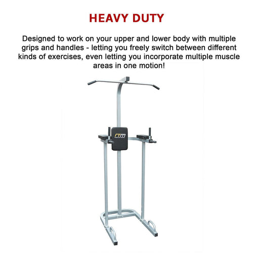 AB Power Tower Dip Chin Push Up Home Gym MultiStation 