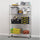 Modular Wire Storage Shelf 900 x 450 x 1800mm Steel Shelving - Carbon Chrome Plated with Wheels