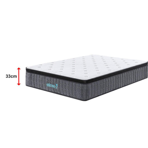 Mattress Double Euro Top Pocket Spring Motion Isolation CertiPUR-US Certified