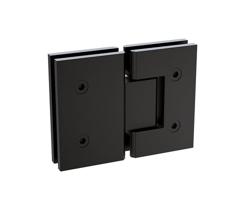 120x80cm Corner Frameless Shower Screen – Black Wall & Floor U Brackets with SS Hinges for Contemporary Bathrooms