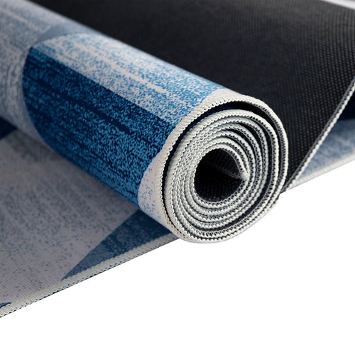 200x300cm Large Floor Blue Triangle Rug – Modern Area Carpet for Bedroom & Lounge