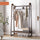 100cm Clothes Rack Slim Stylish Space Saving - Dark Wood