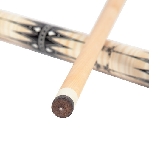57in 2-Piece Wood Pool Cue Stick 19oz with Carry Bag