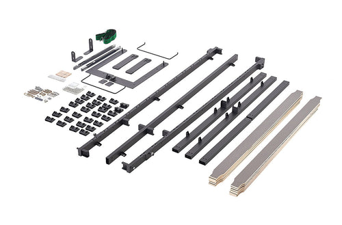 Double DIY Wall Bed Hardware Kit with Black handle – Frame & Mechanism for Custom Build